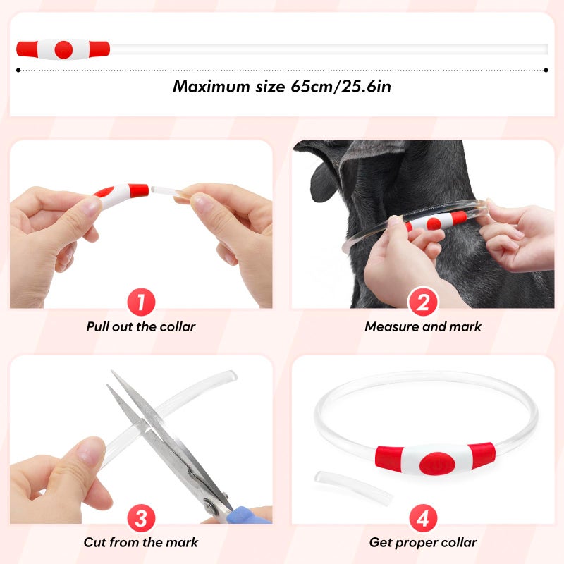 BSEEN Light Up Dog Collar - Rechargeable LED Dog Collar - 360Â° Glow in The Dark Pet Collar for Small Medium Large Dogs, TPU Cuttable Puppy Collar Safety Dog Lights for Night Walking (Red 70cm) - Image 5